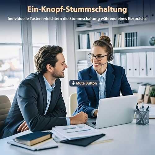 Нови безжични Слушалки с микрофон за офис, компютър и мобилен телефон