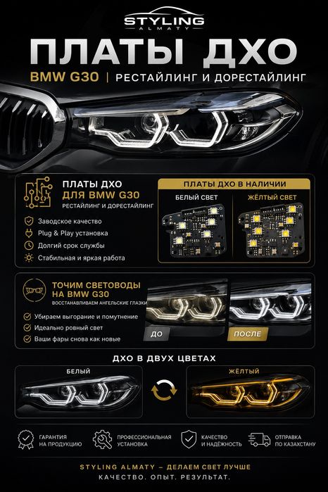 BMW G30 ДХО(ангельские глазки)