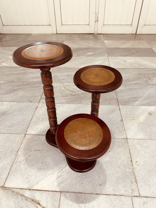 Ретро дървена поставка / цветарник – скандинавски стил, внос от Дания