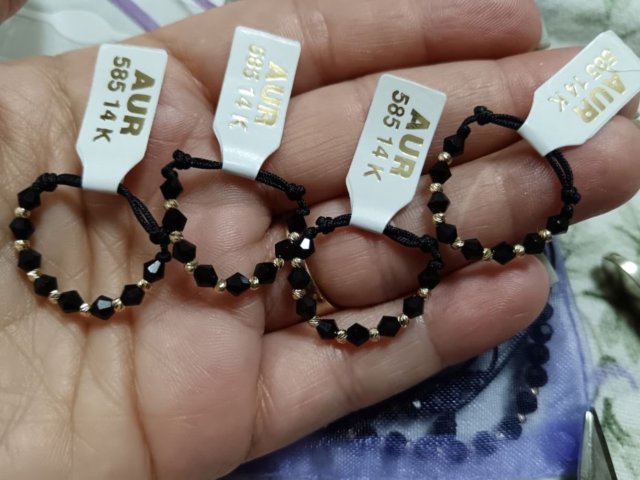 Bijuterii confecționate manual cu biluțe aur 14 k.Preturi de la 20 lei