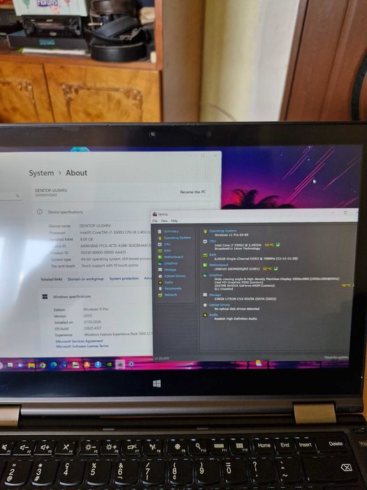 Laptop/Tableta Lenovo Yoga 14-Touch FHD IPS-i7-8 GB-SSD 256 GB-WIN 11