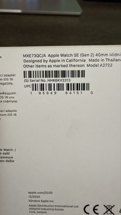 Apple Watch SE Gen 2 40mm Midnight in stare foarte buna