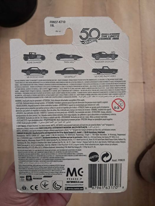 Метална количка Hot Wheels 50th Anniversary 68 Dodge Dart