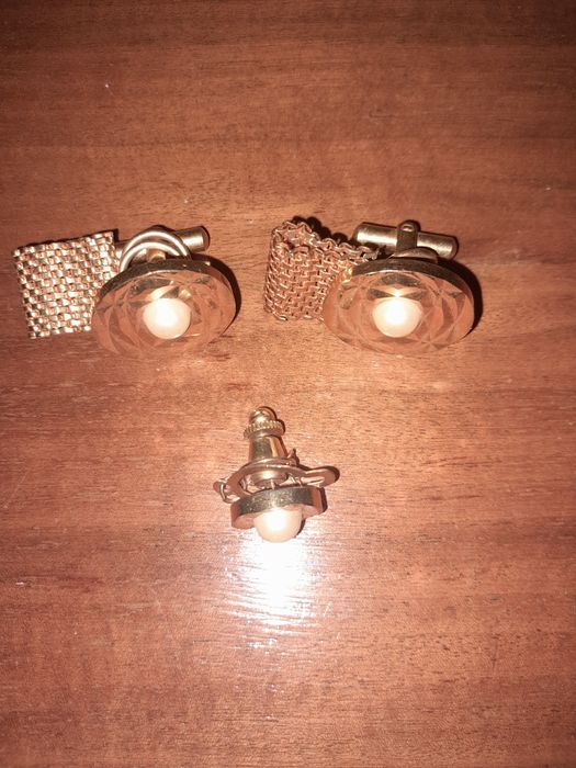 Запонки СССР и заколка