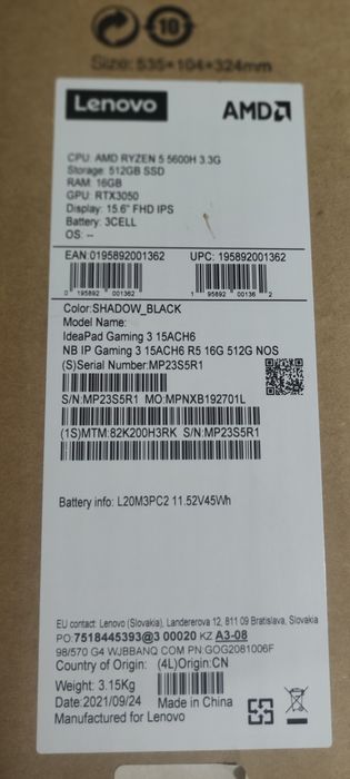 Lenovo ideapad gaming 3