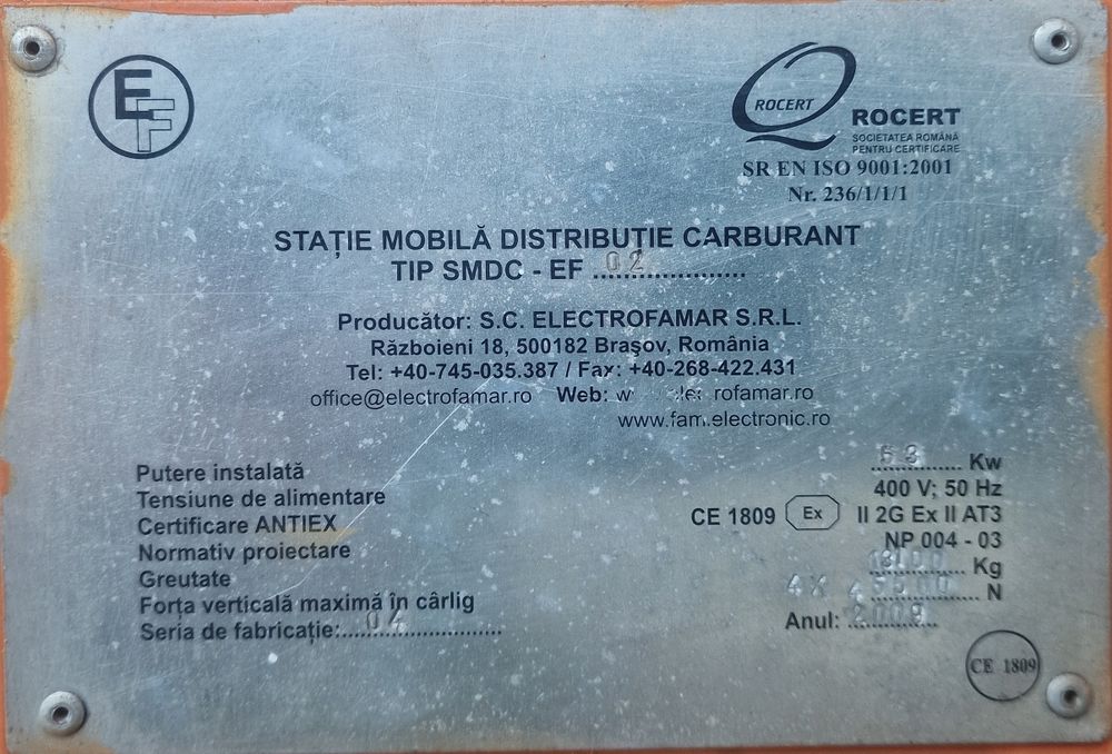 Statie transportabila carburanti-Peco