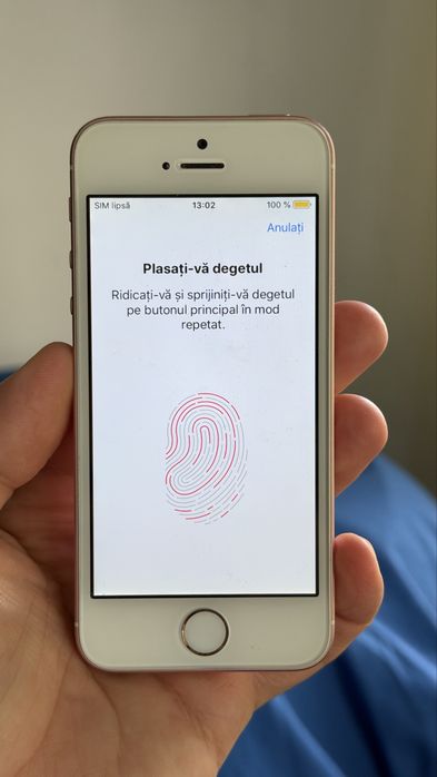 iPhone 5 SE Rose Gold-16GB-95%--Amprenta OK-Functioneaza Pt Apeluri-