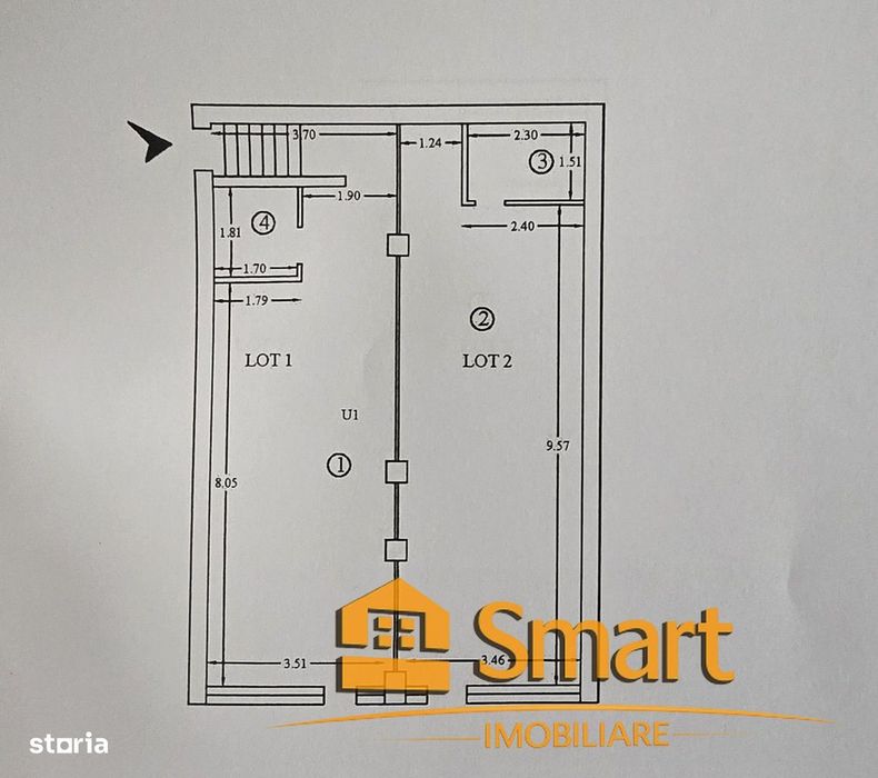 Spatiu comercial Breazu 78mp , vitrina 7ml , parcare