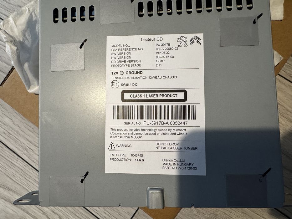 Unitate SMEG, Ecran, Cititor CD OEM Peugeot 508