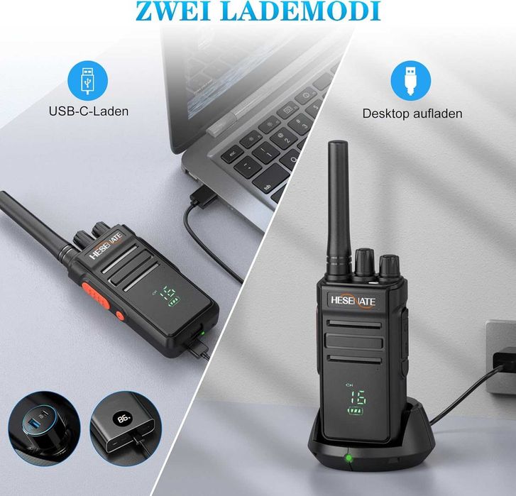 HESENATE HT66 PLUS радиостанции с дисплей ,радио, 16 канала