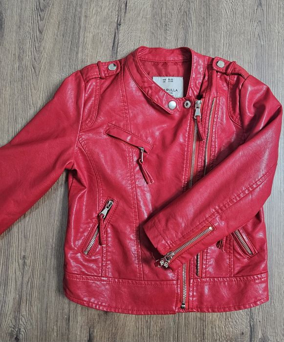 Куртка детская, кожаная, осенняя для девочки