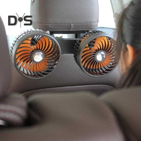 Ventilator auto,birou,etc dublu cu functie de RACIRE prin USB  12-220V