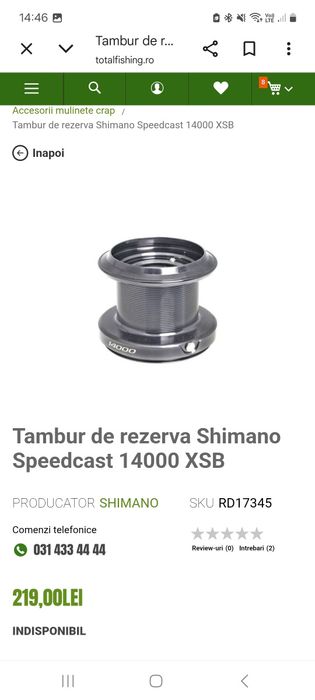 Tamburi de rezerva: shimano 14000, prologic 7000, okuma 8k/cb60, fox f