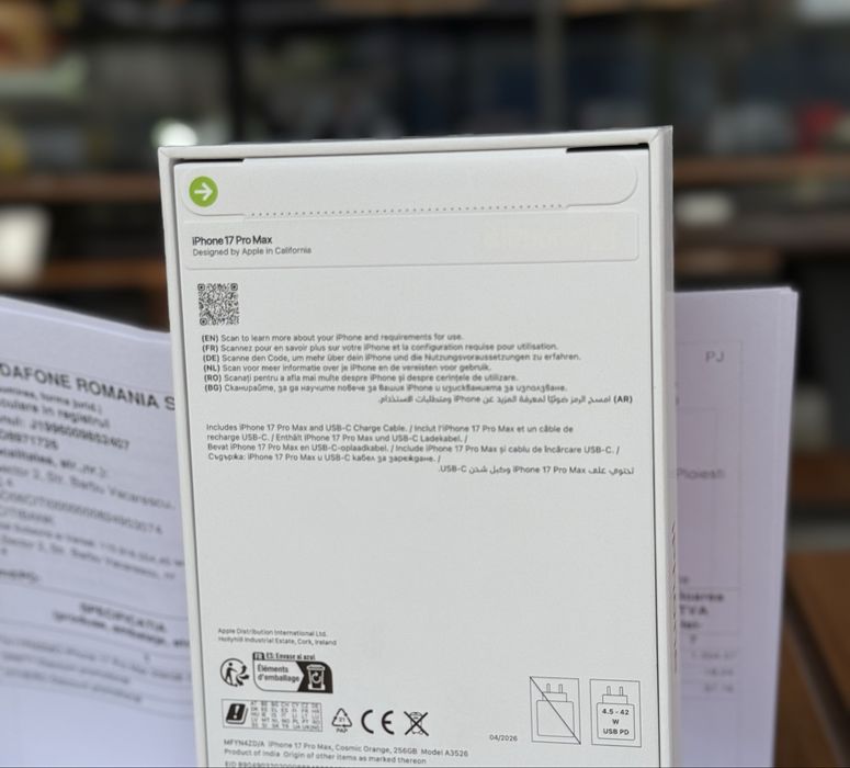 iPhone 17 PRO MAX Cosmic Orange•256GB•Neverlocked | Sigilat | Garantie | Factura