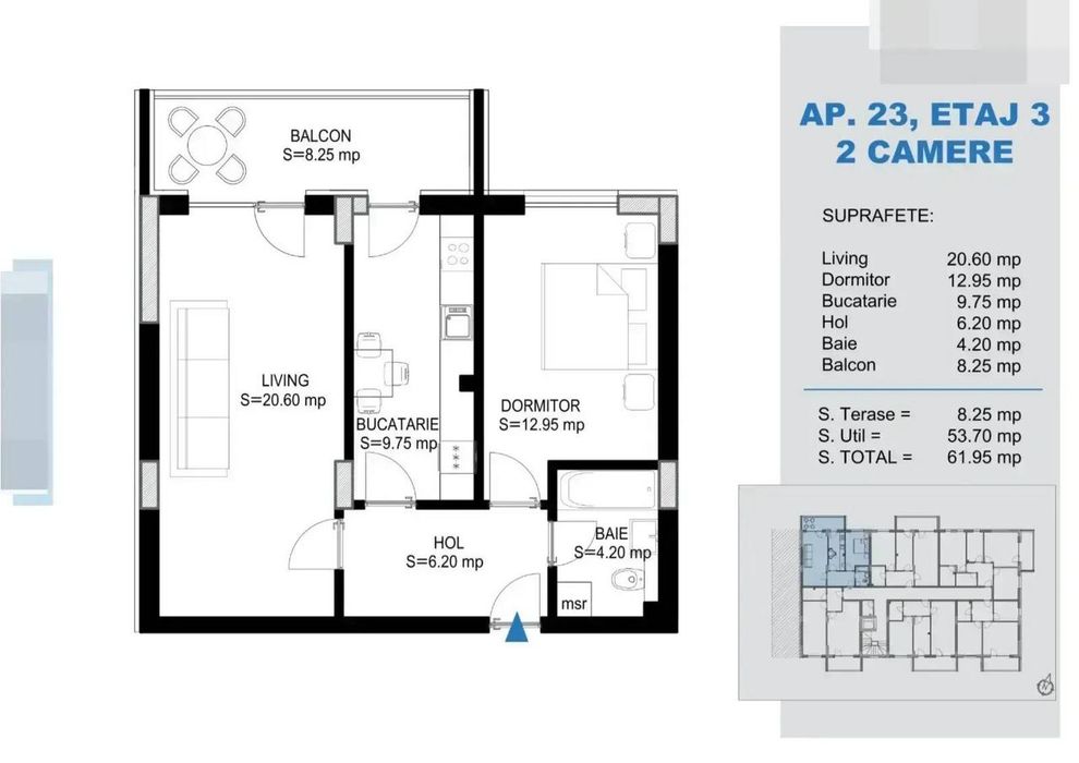 2 camere | Mutare in Octombrie 2026 | 15 minute Metrou Teclu