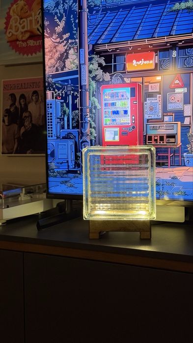 Светильник из советского стеклоблока