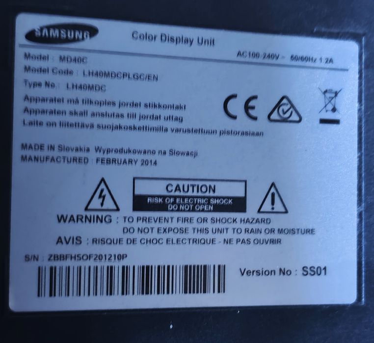 Телевизорф Samsung 102см