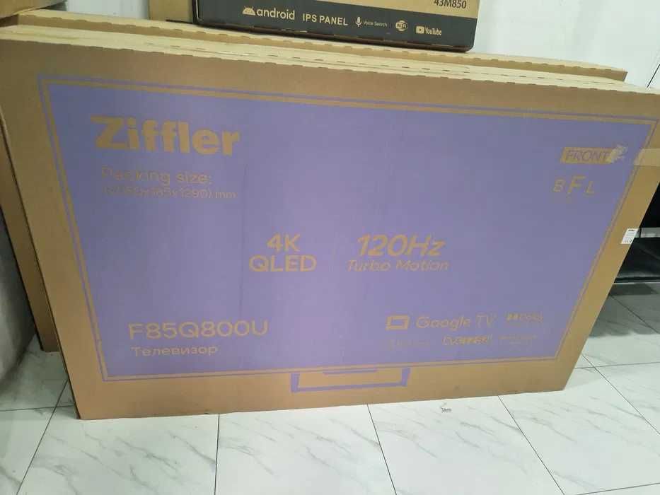 Телевизор ZIFFLER QLED 55 120ГЦ 4К с тонкой рамкой optom va donaga 65
