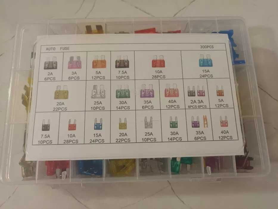 Бушони 300бр 2А,3А,5А,7,5А,10А,15А,20А,25А,30А,35А,40А предпазител