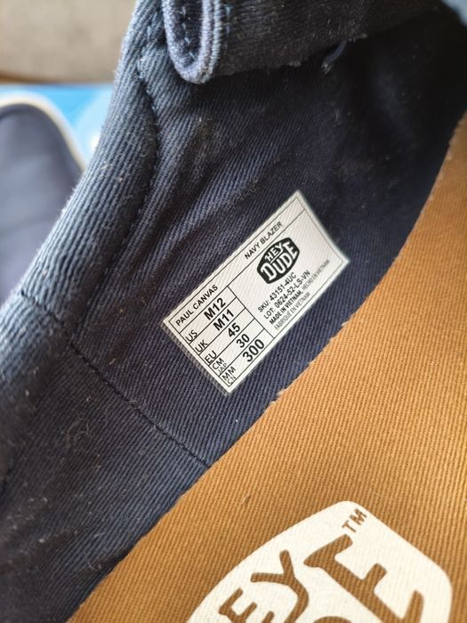 Pantofi Paul Canvas slip-on – mărimea 45 – stare foarte buna hey dude