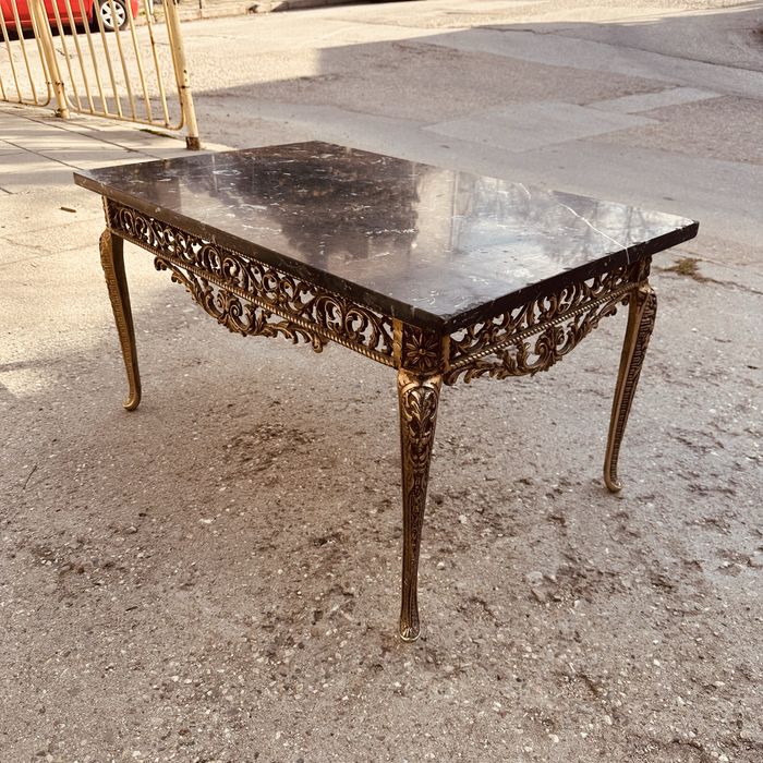 Антична холна маса барок / Луи XV стил с мраморен плот