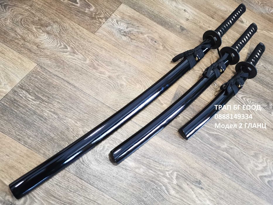 Остър меч Катана в три размера в комлект с кутия FULL TANG Katana