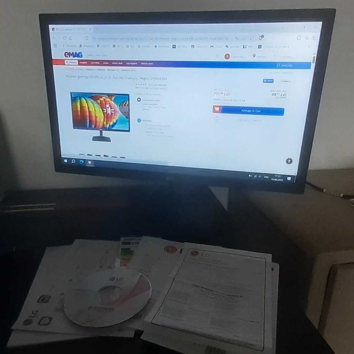 Monitor LG gaming LED IPS LG 21.5", Full HD, FreeSync, Negru, 22MK430H