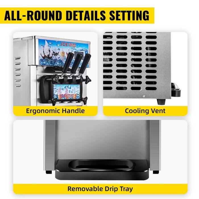 Нова Профи сладолед машина  за мек италиански сладолед 3 вкуса