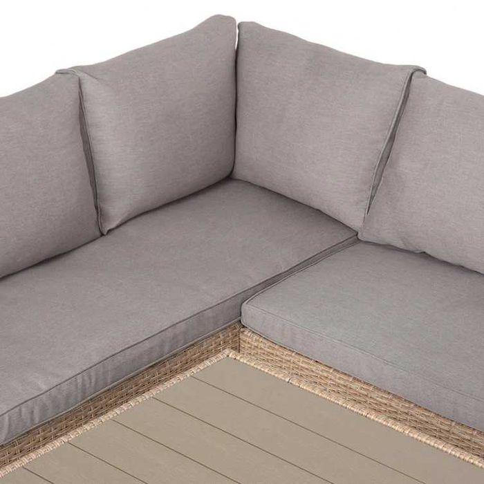 Set mobilier gradina/terasa cu perne canapea/coltar si masa Natur