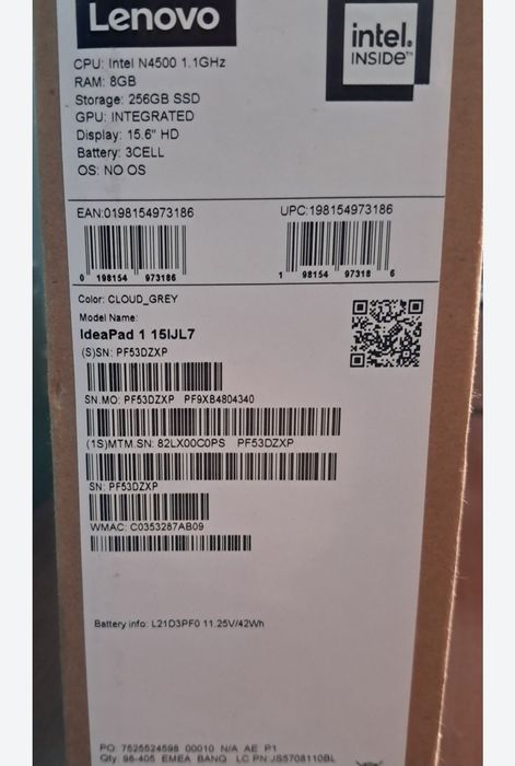 Ноутбук lenovo IdeaPad 1