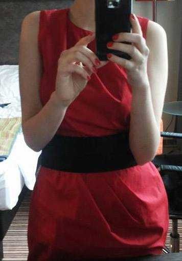 Rochie rosie Mathilde