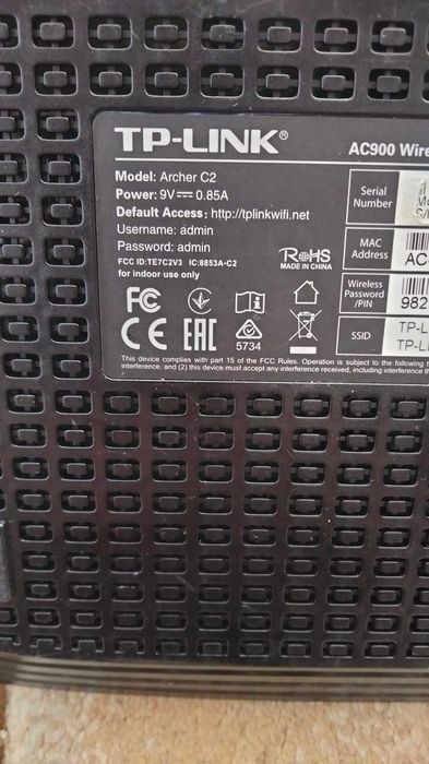Tp link router AC 900 dual band gigabit