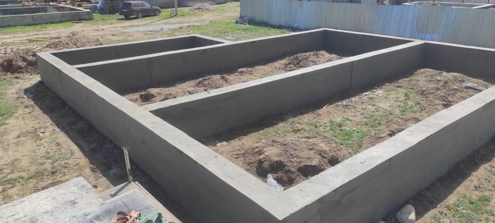 Заливка фундамента