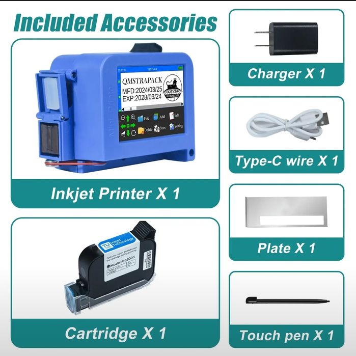 Маркиратор датер апарат сана дата штрих QR код ручной мини принтер