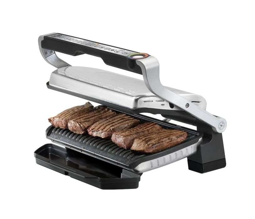 Grill electric Tefal OPTIGRILL+ XL GC722D34, 2000W, 9 programe automate de gatit, 4 grade de gatit, Placi detasabile, Inox