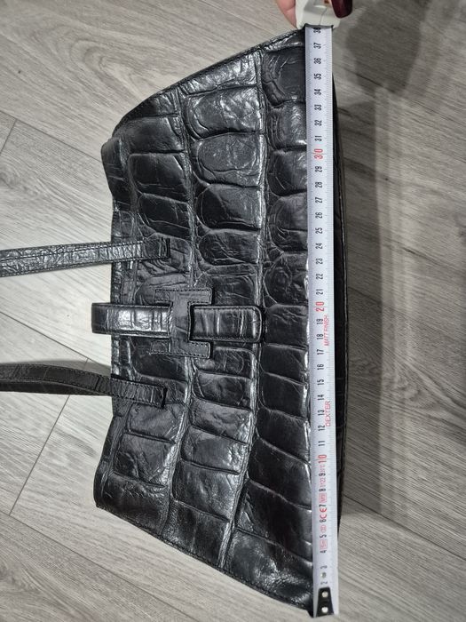 Geanta piele naturala neagra