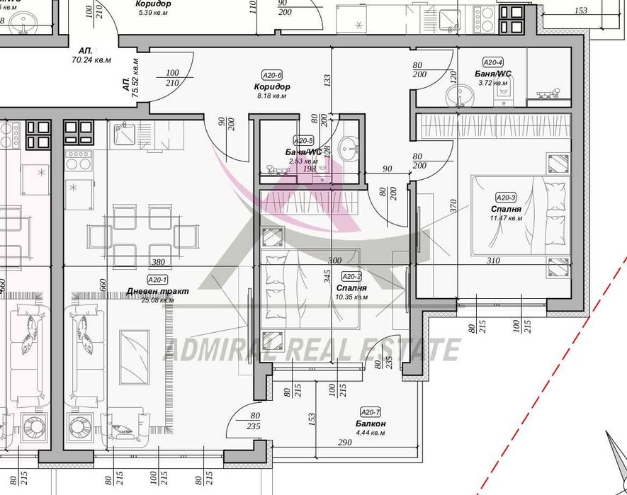 Продава се Тристаен апартамент в Варна, Възраждане 3 - 90 кв.м за 1445 €/кв.м - Снимка #2