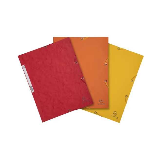 Dosar de carton cu elastic Exacompta, set de 6