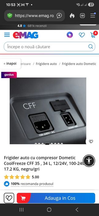 Vandut r auto cu compresor Dometic CoolFreeze CFF 35 Nou Waeco
