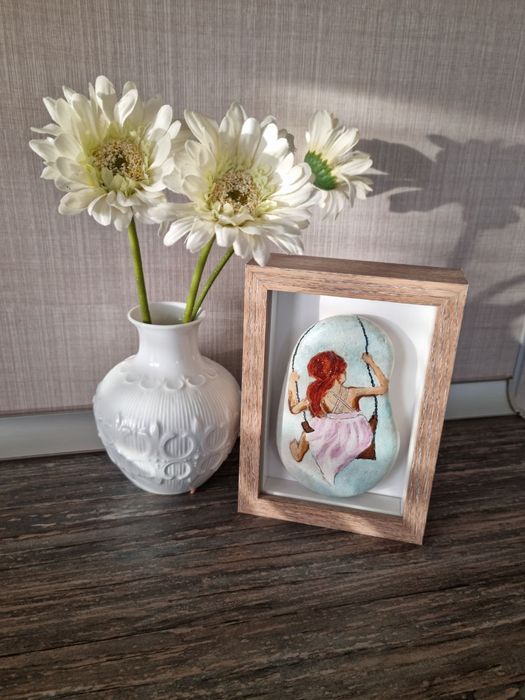 Камъче ръчна изработка,рисувано