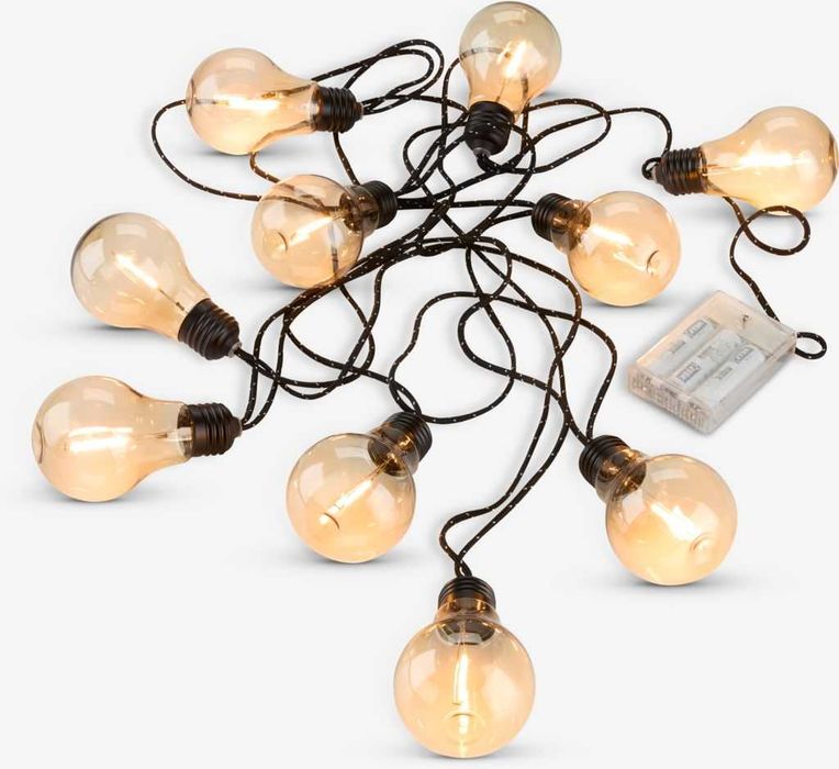 Светлинна верига с 10 LED лампи и дължина 4,8 м