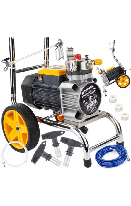 Vand pompa zugravit vopsit airless cu piston 1500w225 bar,furtun 15 m +extensie pistol 50cm