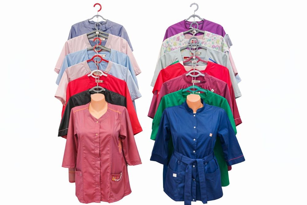 Медицинский костюм халат Tibbiy forma hslat