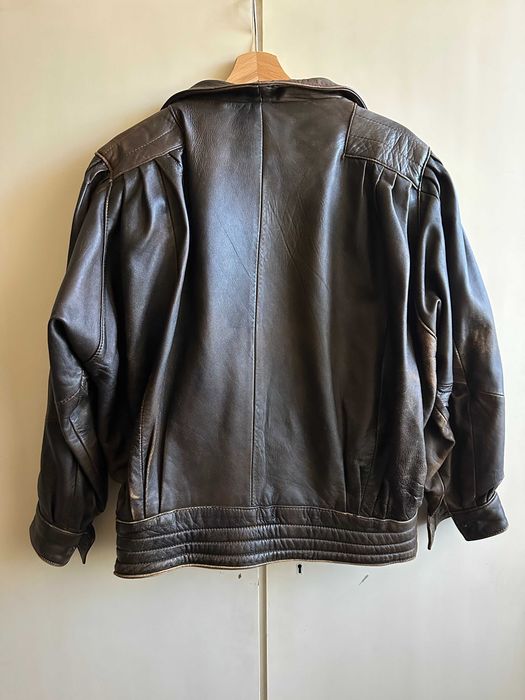 Винтидж кафяво кожено яке - естествена кожа