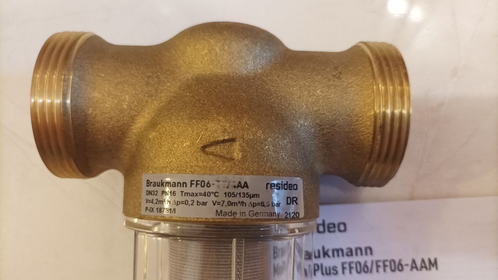 Филтър за вода Resideo/Honeywell Braukmann FF06-11/4AA 32mm