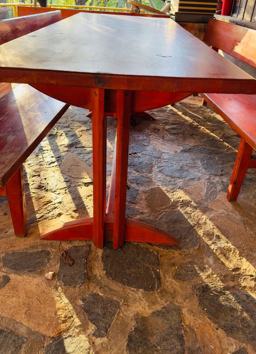 Дървен комплект - маса с 3 пейки