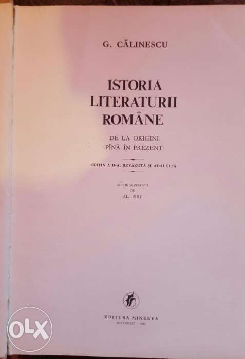 Istoria Literaturii Romane de la ORIGINI PANA ÎN PREZENT
