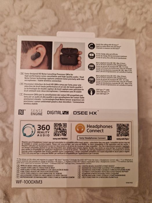 SONY WF-1000 слушалки