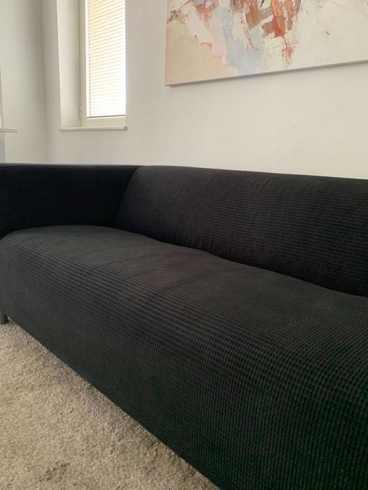 Vând canapea IKEA KLIPPAN cu 2 locuri și husă VISSLE gri.