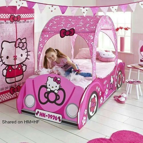 Намалено Детско легло кола Hello Kitty